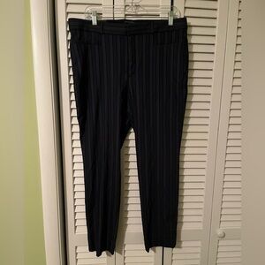 NWT Banana Republic Factory Sloan Slim Ankle Navy Pinstripe Pants Size 14